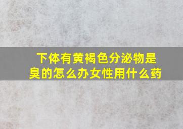 下体有黄褐色分泌物是臭的怎么办女性用什么药