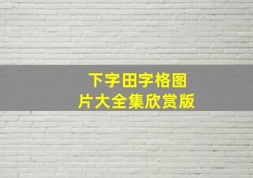 下字田字格图片大全集欣赏版