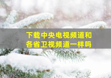 下载中央电视频道和各省卫视频道一样吗