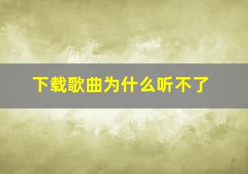 下载歌曲为什么听不了