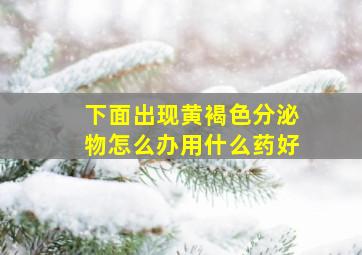 下面出现黄褐色分泌物怎么办用什么药好