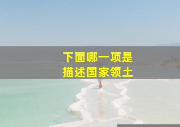 下面哪一项是描述国家领土