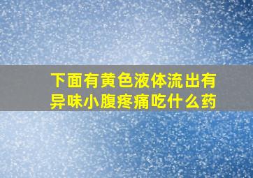 下面有黄色液体流出有异味小腹疼痛吃什么药