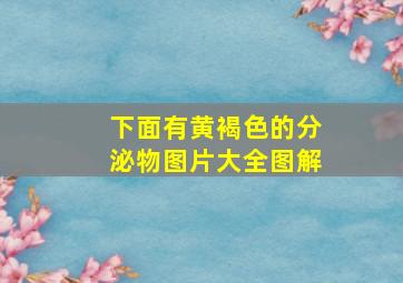 下面有黄褐色的分泌物图片大全图解