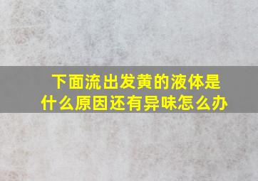 下面流出发黄的液体是什么原因还有异味怎么办