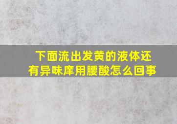 下面流出发黄的液体还有异味庠用腰酸怎么回事