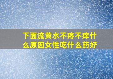 下面流黄水不疼不痒什么原因女性吃什么药好