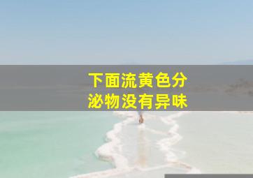 下面流黄色分泌物没有异味