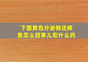 下面黄色分泌物还痒是怎么回事儿吃什么药