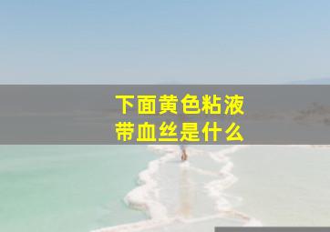 下面黄色粘液带血丝是什么