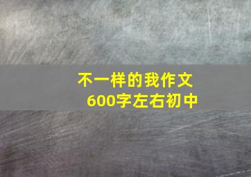 不一样的我作文600字左右初中