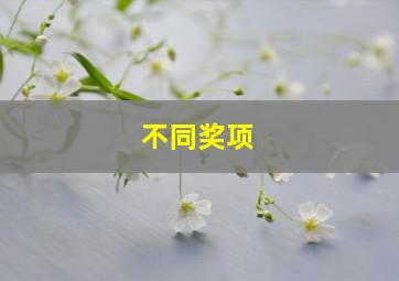 不同奖项