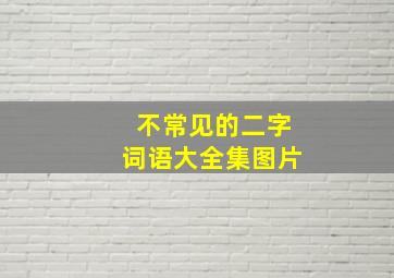 不常见的二字词语大全集图片