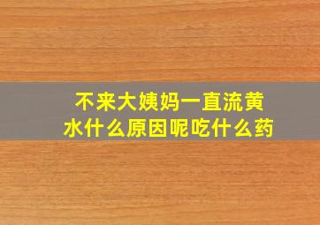 不来大姨妈一直流黄水什么原因呢吃什么药