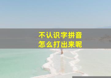 不认识字拼音怎么打出来呢