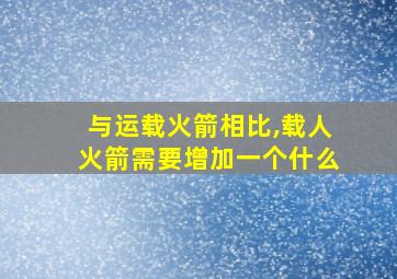 与运载火箭相比,载人火箭需要增加一个什么