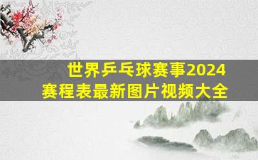 世界乒乓球赛事2024赛程表最新图片视频大全