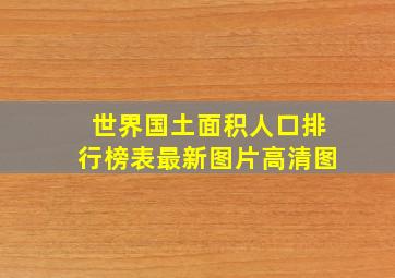 世界国土面积人口排行榜表最新图片高清图