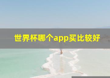 世界杯哪个app买比较好