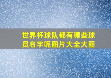 世界杯球队都有哪些球员名字呢图片大全大图