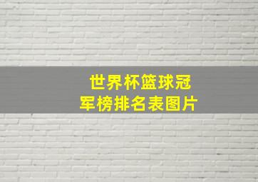 世界杯篮球冠军榜排名表图片