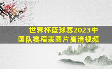 世界杯篮球赛2023中国队赛程表图片高清视频