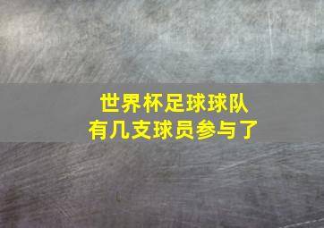 世界杯足球球队有几支球员参与了