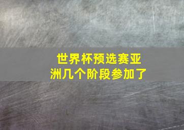 世界杯预选赛亚洲几个阶段参加了