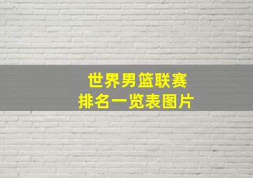 世界男篮联赛排名一览表图片