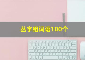 丛字组词语100个