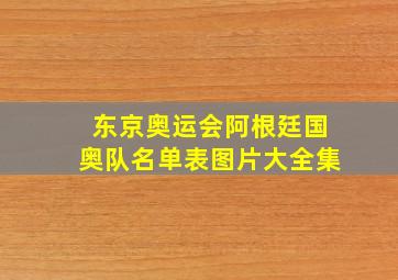 东京奥运会阿根廷国奥队名单表图片大全集