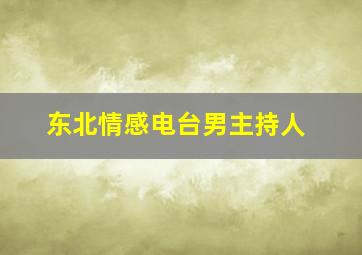 东北情感电台男主持人