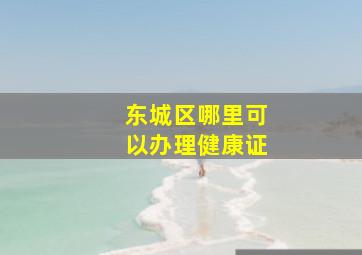 东城区哪里可以办理健康证