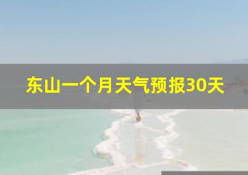 东山一个月天气预报30天