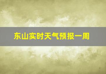 东山实时天气预报一周