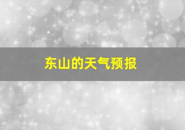 东山的天气预报