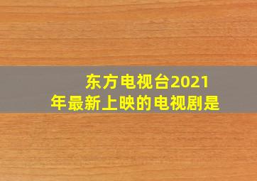 东方电视台2021年最新上映的电视剧是