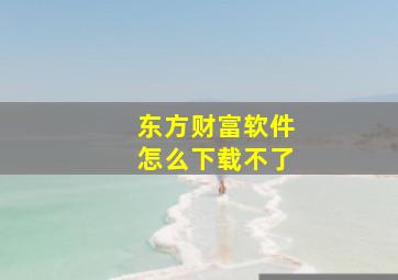 东方财富软件怎么下载不了