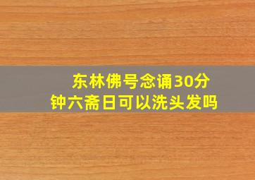 东林佛号念诵30分钟六斋日可以洗头发吗