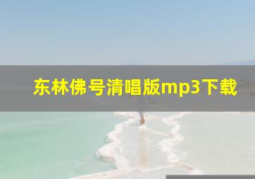 东林佛号清唱版mp3下载