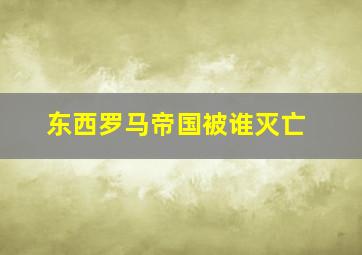 东西罗马帝国被谁灭亡