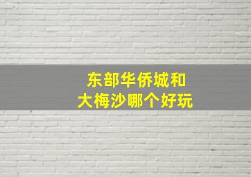 东部华侨城和大梅沙哪个好玩