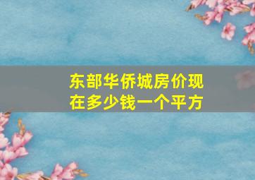 东部华侨城房价现在多少钱一个平方