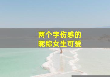 两个字伤感的昵称女生可爱