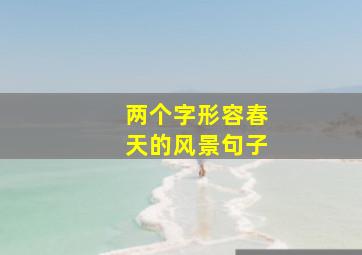 两个字形容春天的风景句子