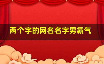 两个字的网名名字男霸气