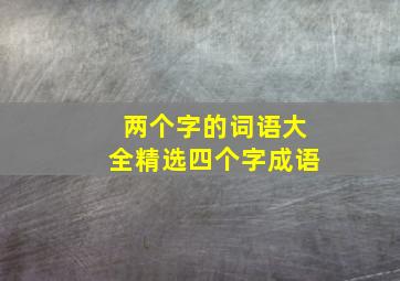 两个字的词语大全精选四个字成语