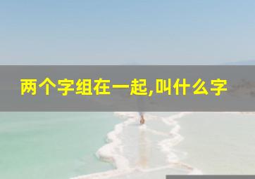 两个字组在一起,叫什么字