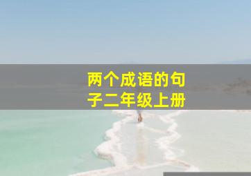 两个成语的句子二年级上册