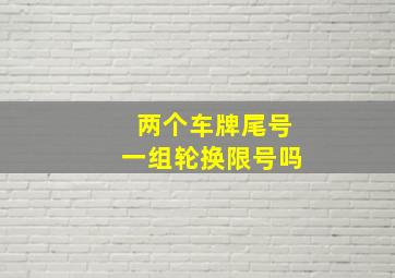 两个车牌尾号一组轮换限号吗